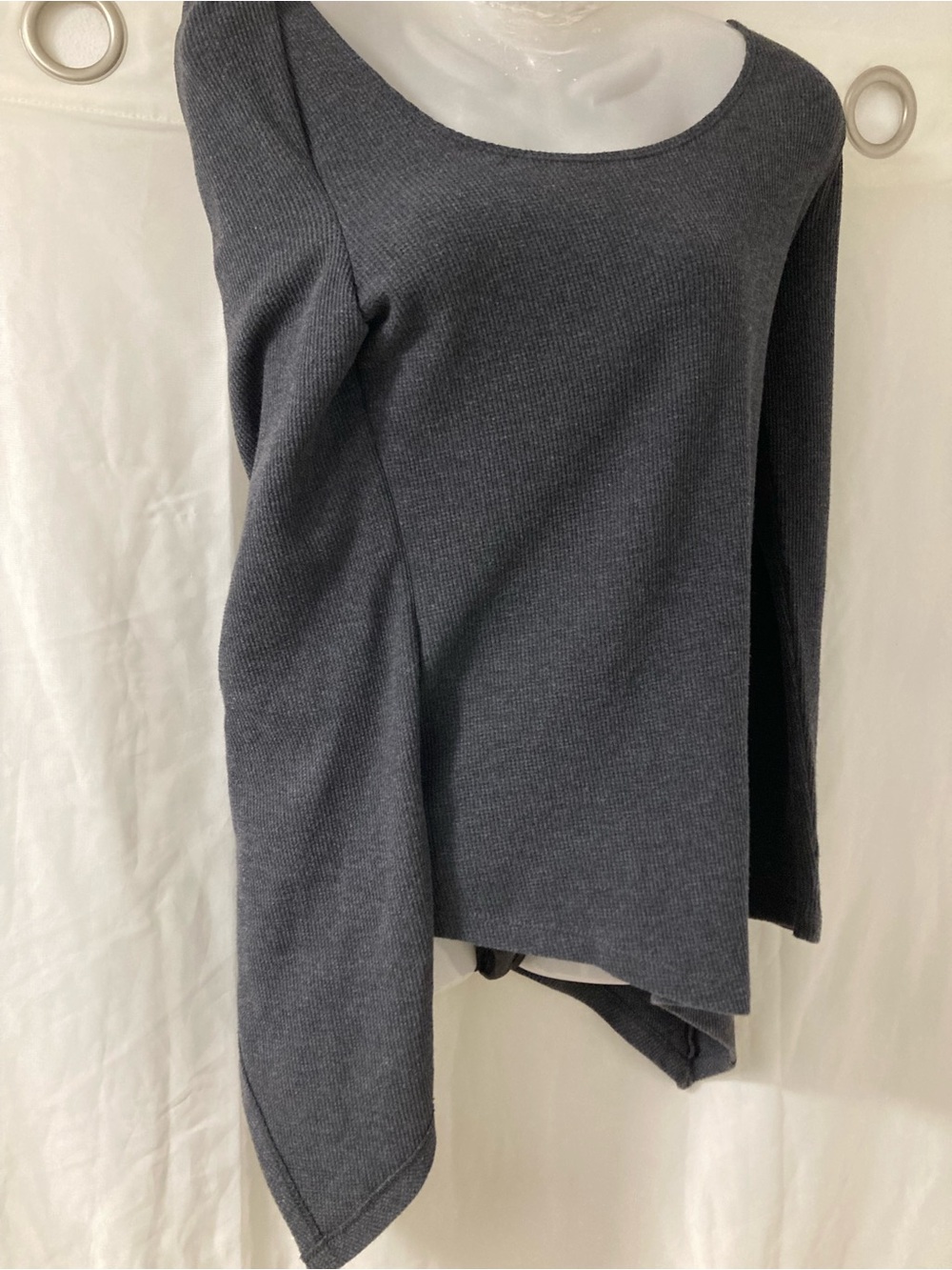 Marc New York Performance Black Asymmetrical Waffle Knit Long Sleeve Tunic Small